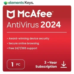 McAfee Antivirus 2024 | 1 Device, 3 Year | Antivirus Internet Security Software
