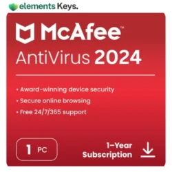McAfee Antivirus 2024 | 1 Device, 1 Year | Antivirus Internet Security Software