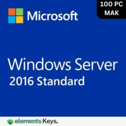 Windows Server 2016 Standard mak 100 user